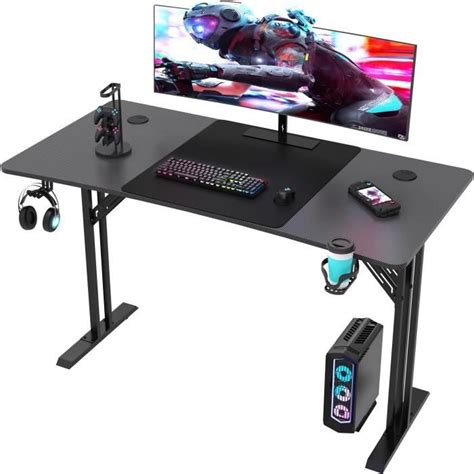 Hlfurnieu Bureau Gaming Informatique Ergonomique Cm Table De