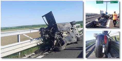 Accident Pe Autostrada Vestului Sofer Grav Ranit Dupa Ce S A Rasturnat