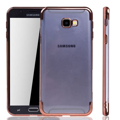 Handyhülle für Samsung Galaxy J4 Plus Rose Pink Clear TPU Silikon