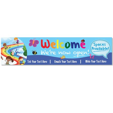 Nursery Welcome Spaces Available Bespoke Banner