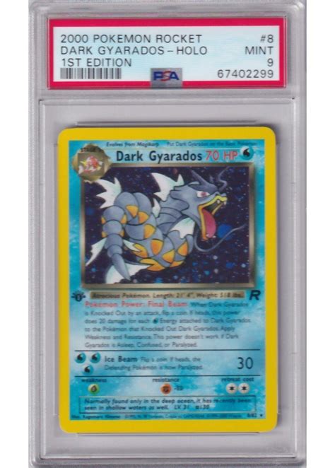 Dark Gyarados Psa Gradede Pokemon Kort P Pokemons Dk