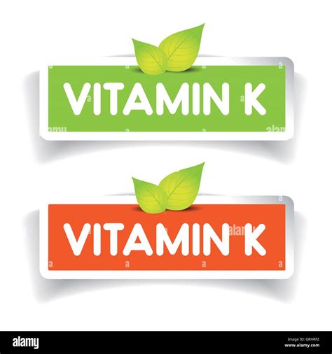 Vitamin K Label Vector Set Stock Vector Image Art Alamy