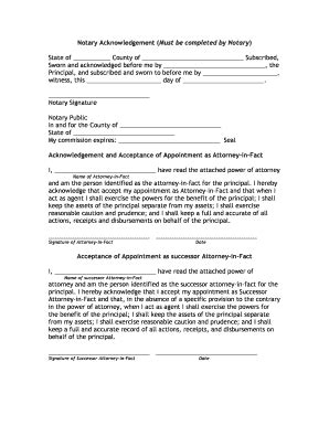 Fillable Online Notary Acknowledgement Must Be Completed By Notary