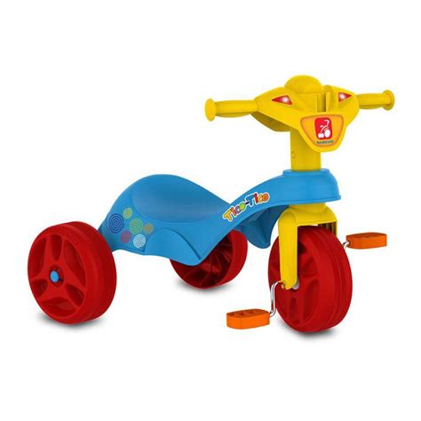 Carrinho De Pedal Triciclo Infantil Tico Tico Club Azul Bandeirante