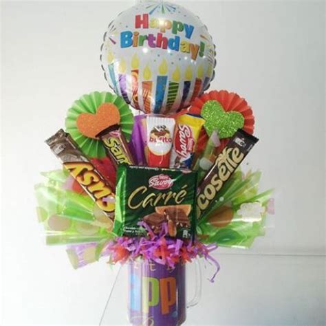 Bouquet De Dulces En Taza O Tarro Dale Detalles Tazas Con Dulces