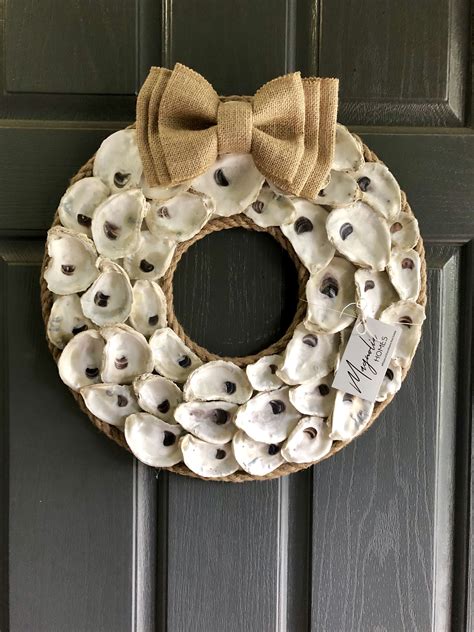 Oyster Wreath Handmade Purchase On Etsy Search Shop The Arctic Pines