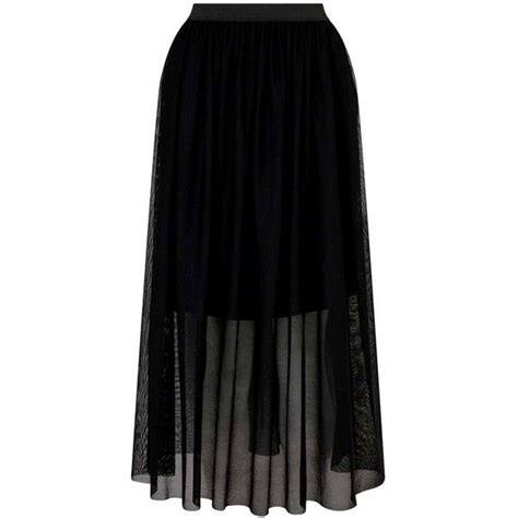 Miss Selfridge Black Tulle Skirt 34 Liked On Polyvore Featuring