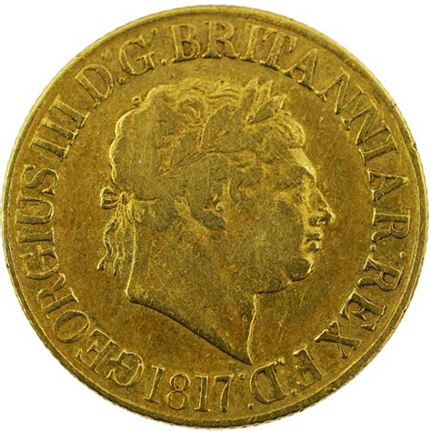 Pre Owned 1817 George Iii Full Sovereign Gold Coin Out Of Stock