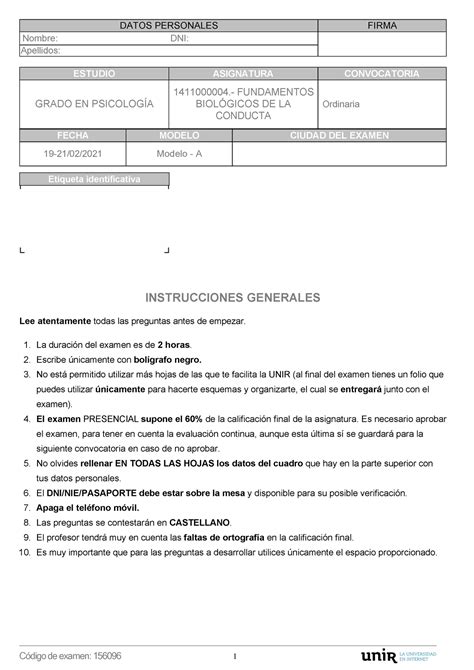 Exam Tot Funda Biol Estudio Asignatura Convocatoria Grado En