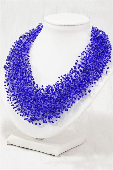 Lapis Lazuli Stone Royal Blue Bib Necklace