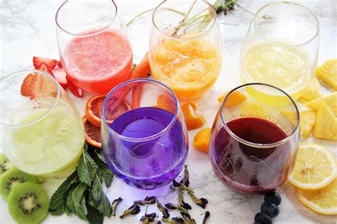 Sparkling Rainbow Mocktails Nutrition To Fit