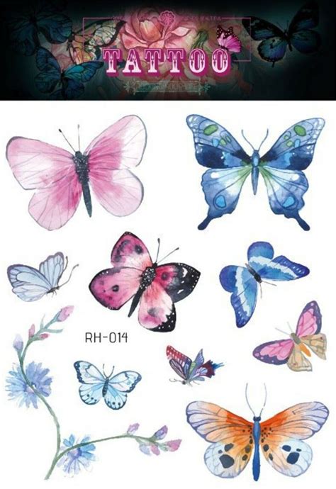 Butterfly Love Water Transfer Temporary Fake Body Tattoo Sticker Face