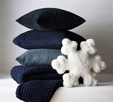 Sherpa Snowflake Shaped Pillow Pottery Barn