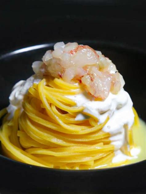 Tagliolini Al Crudo Di Gamberi Stracciata E Polvere Di Limone Idee