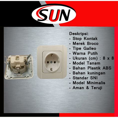 Jual Stop Kontak Socket Outlet Colokan Listrik Galleo Broco Shopee