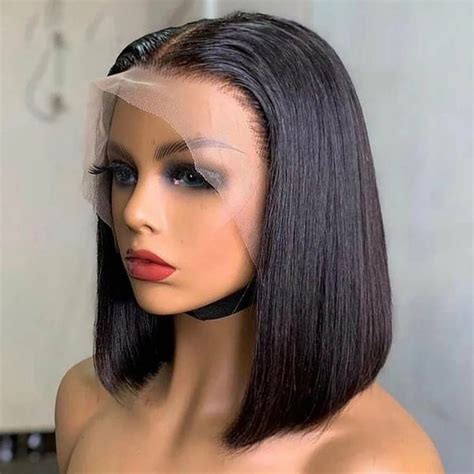 A Vietnam Bone Straight Bob Human Hair Wigs With Natural Baby