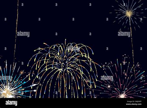 Festival Fireworks Background Vector For Celebrations And Parties Stock