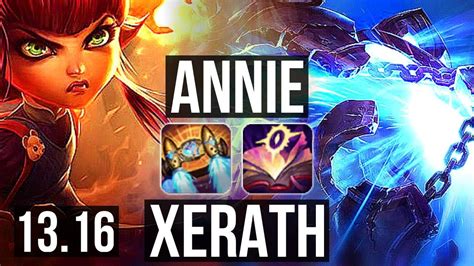 ANNIE Vs XERATH MID 1 0 7 600 Games KR Diamond 13 16 YouTube