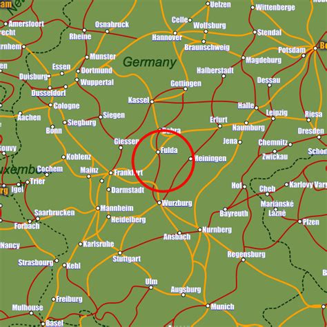 Fulda Rail Maps And Stations From European Rail Guide