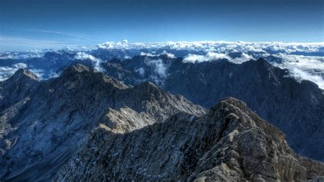 Landscape Nature Sky Snow Panorama Alps Summit Plateau Ridge