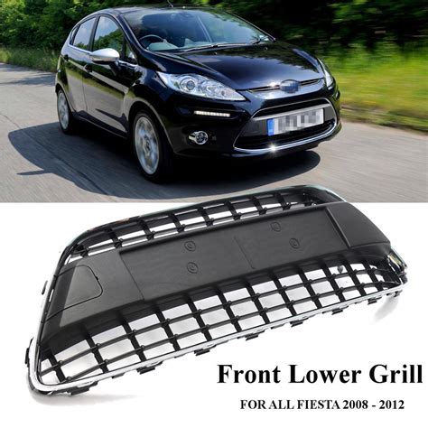 Buy Front Bumper Center Lower Grill Mesh Black W Chrome Trim For Ford