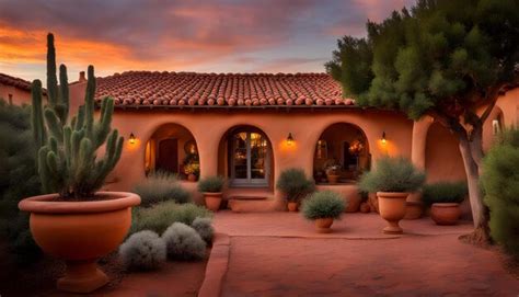 Una Casa Con Un Techo Rojo Y Una Planta En Olla Delante De Ella Foto