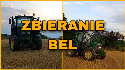 NA WESOŁO Zbieranie bel 2023 2x John Deere GR Łuków Śl