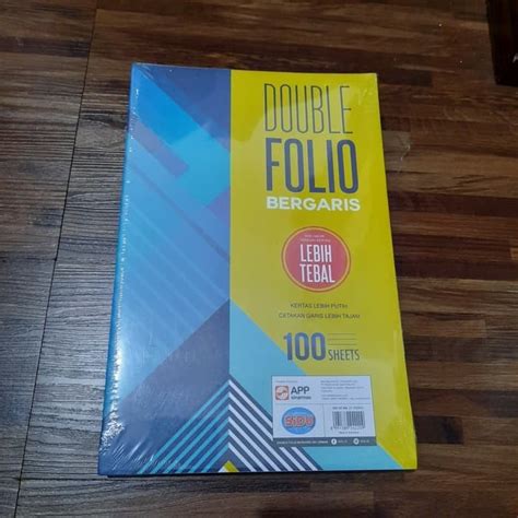 Jual Kertas Double Folio Bergaris Sidu 100 Pcs Shopee Indonesia