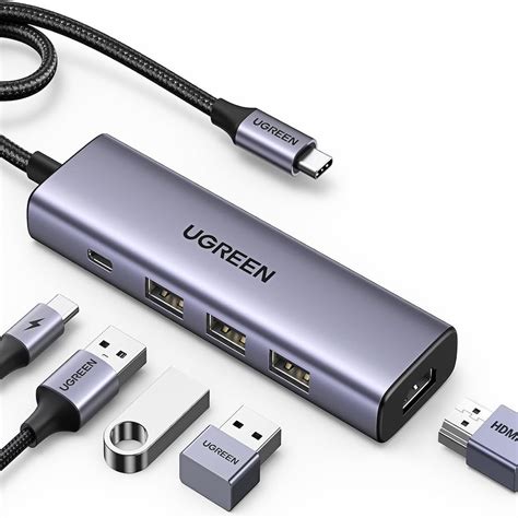 Adaptador Ugreen 15597 5 En 1 Usb C A Hdmi 3usb 3 0 Pd MacStore Online