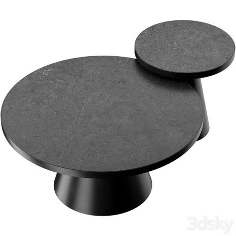 Salontafel Leeds Rond Zwart Keramiek Coffee And Side Table Gfxtra