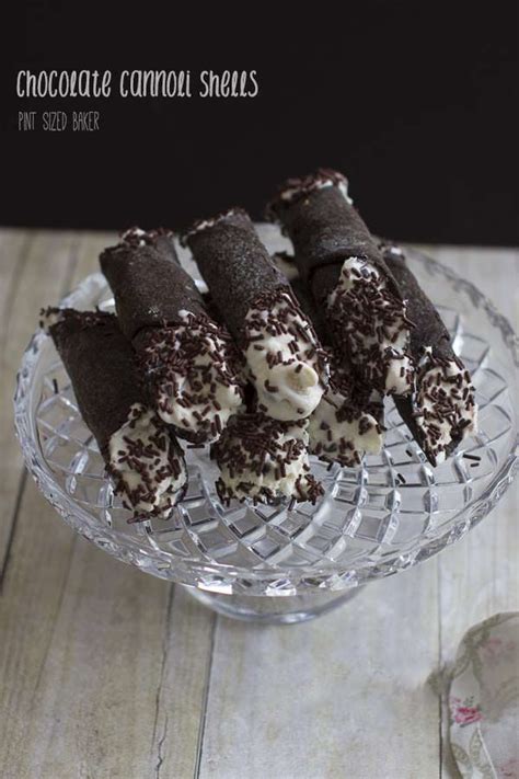 Chocolate Cannoli Shells - Pint Sized Baker