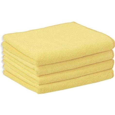 Light Weight Yellow Microfiber Cleaning Towel Quantity Per Pack