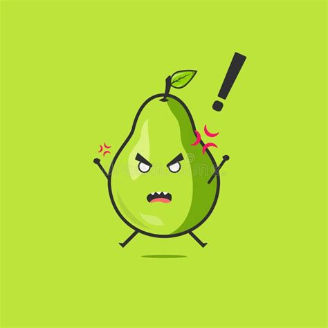 Angry Pear Stock Illustration Illustration Of Discontented 22134622