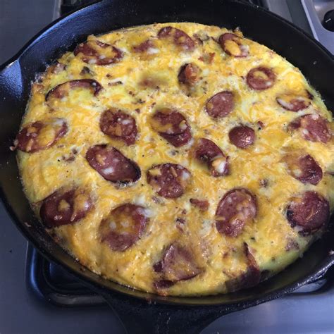 Cheesy Bacon Sausage Egg Hash Brown Skillet Recipe Allrecipes