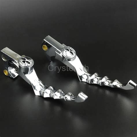 Chrome Motorcycle Skull Brake Clutch Levers For