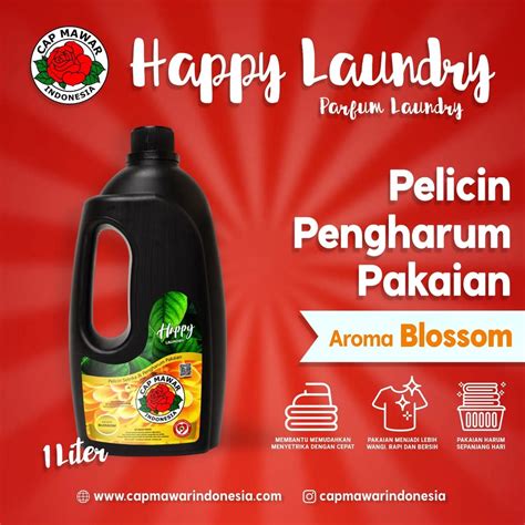 Jual Pewangi Pakaian Parfum Laundry Kemasan Liter Cap Mawar Indonesia