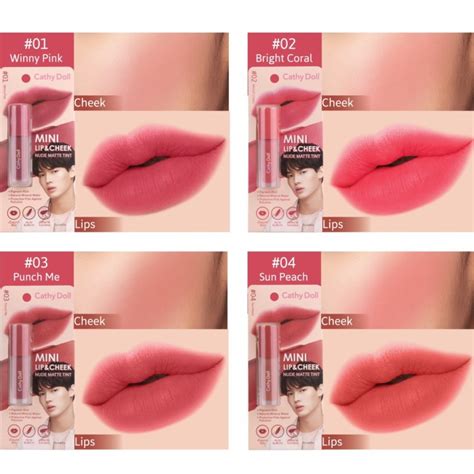 Jual Cathy Doll Mini Lip And Cheek Nude Matte Tint Win Metawin Tine