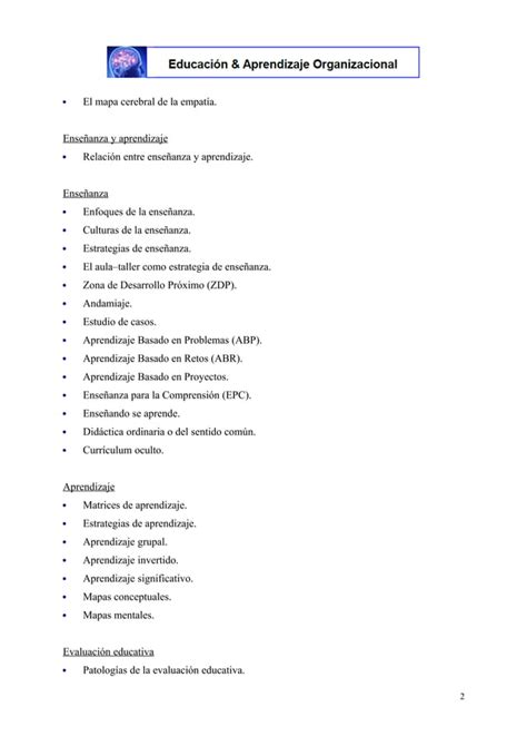 Lista de Temas Tratados en las Publicaciones sobre Educación Formal PDF