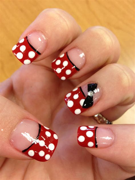 My Very Own Version Of Minnie Mouse Nails Minnie Mouse Nails