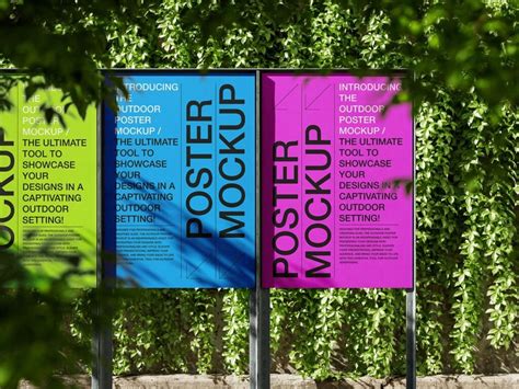 Free Urban Triple Poster Mockup Psd Psfreebies