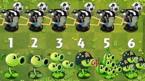 PvZ 2 Challenge All Peashooters Level 1 Vs Sportzball Team Zombies