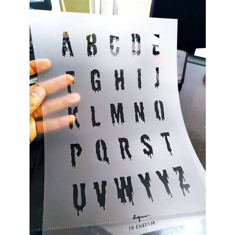 Stencil Letras Derretidas Para Pinturas E Aerografias Shopee Brasil