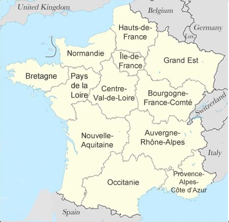 Régions & Départements of France