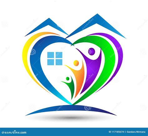 Logotipo Casero En Forma De Coraz N De La Casa De La Uni N Del Amor De