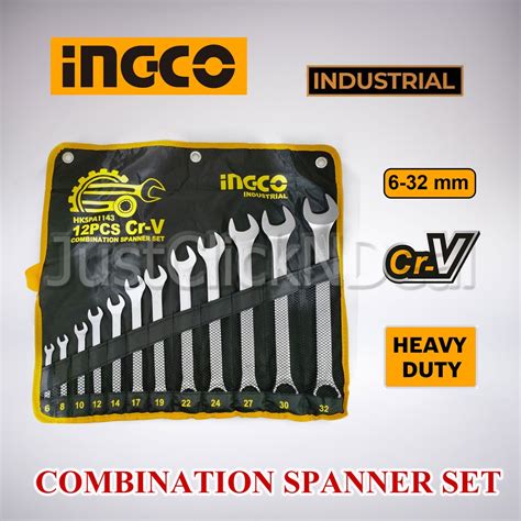 Ingco Combination Spanner Set 6 32 Mm 12 Pcs Combination Ring Wrench