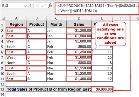 sumproduct function  excel  multiple criteria excel