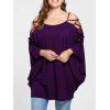 Dresslily Photo Gallery Plus Size Open Shoulder Baggy Top