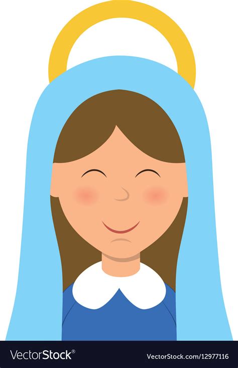 Holy Virgin Mary Cartoon Royalty Free Vector Image