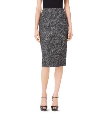 Tweed Wool Bouclé Pencil Skirt Michael Kors