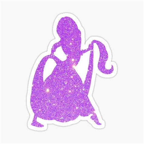 Tangled Purple Glitter Sticker For Sale By Leanne7278 Redbubble